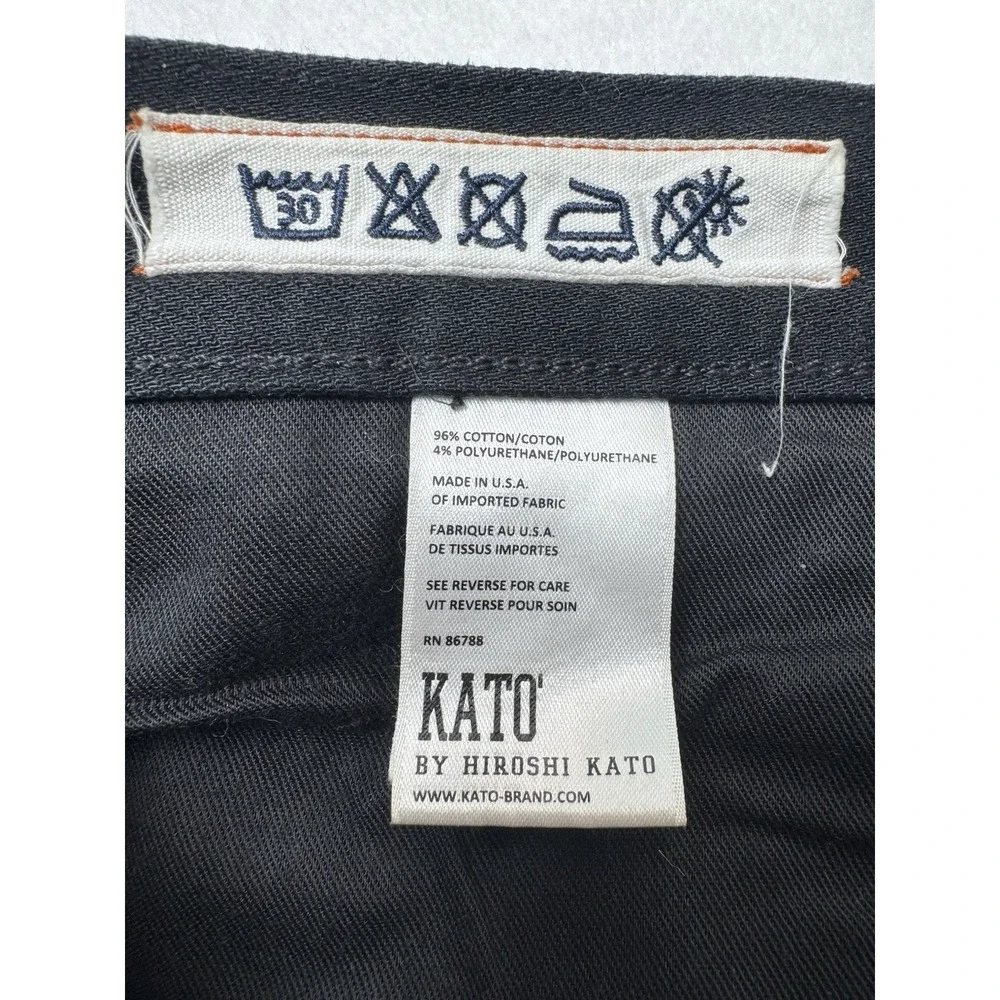 Hiroshi Kato The Scissors Slim Tapered Jeans Black Raw Made in USA Mens 34
